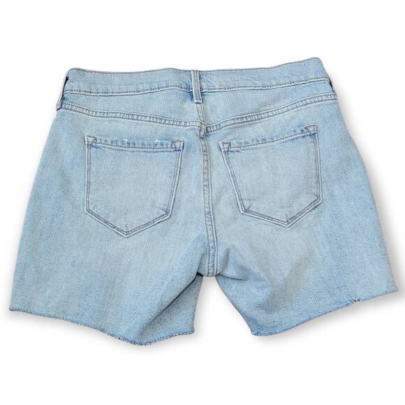 Old Navy Mid-Rise Distressed Button-Fly Cut-Off Light Wash 5" Jean Shorts Sz 2 - Picture 4 of 6